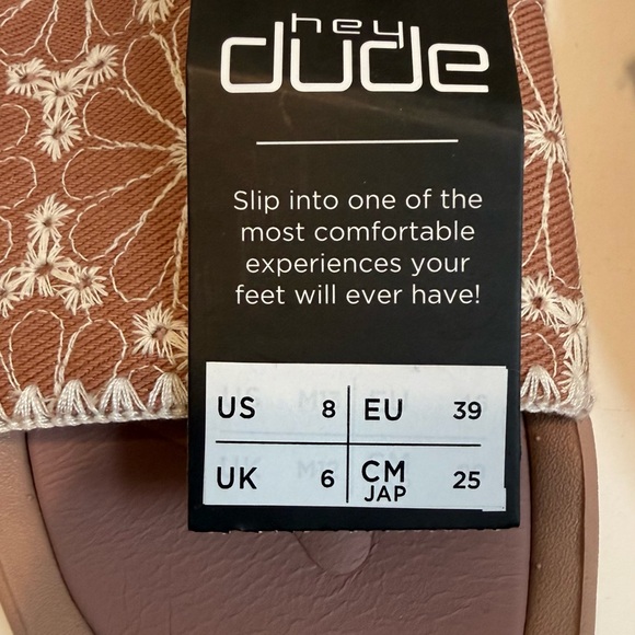 NWT Hey Dude Chandler Slide Floral Sandals Pink Size 9 - Picture 5 of 6